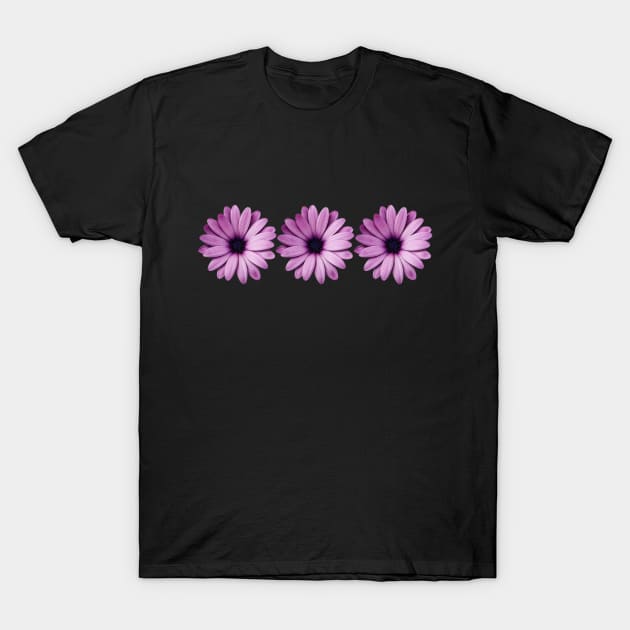 Triple Purple Flower T-Shirt by In Beauty We Trust